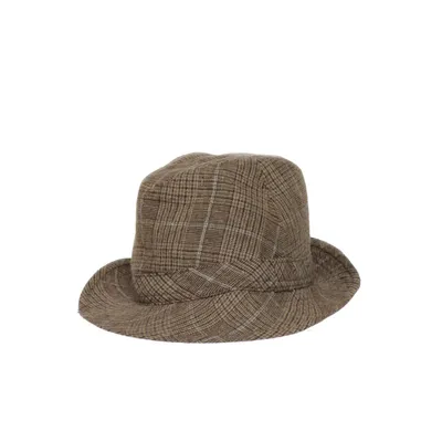 Casquette gavroche (Marron) de Lorraine Polyester, Laine
