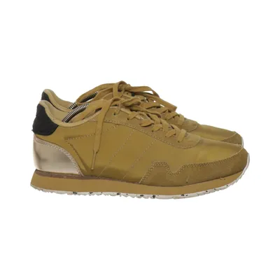 Sneakers (Yellow, Gold) from Woden Leather