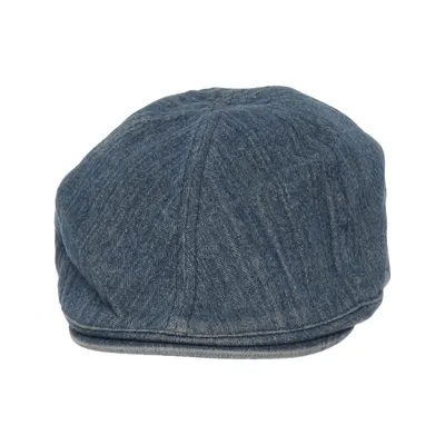 Platte pet (Blauw) van Polarn O. Pyret Katoen