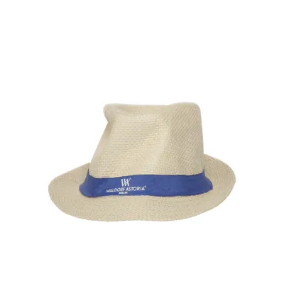 Straw hat (Beige, Blue) from Waldorf