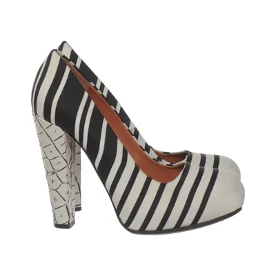 Pumps (Black, White) from Carven Leather
