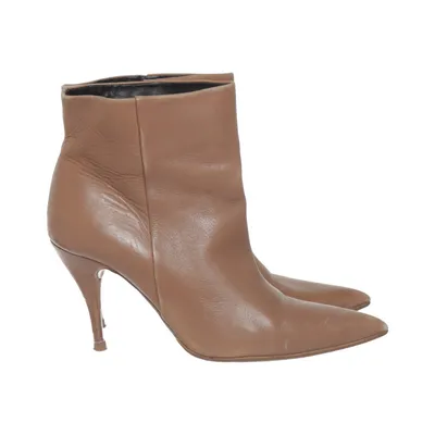 Laarzen met hak (Bruin) van Zara Woman Leer