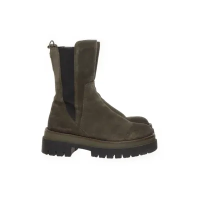 Ankle boots (Green) from Marco Tozzi Leather