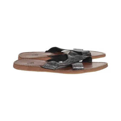 Mules (Argent, Marron) de Cuir Cuir