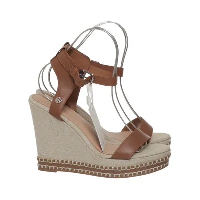 Wedges (Brown, Beige) from Tommy Hilfiger Leather