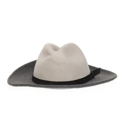 Vilten hoed (Grijs, Beige) van Bufandy Wol