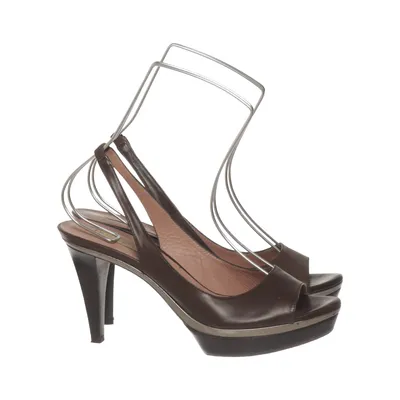 Sandales à talons hauts (Marron) de Pura Lopez Cuir
