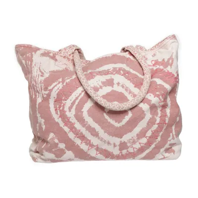 Handväska (Rosa, Vit) från ESPRIT Bomull, Skinn