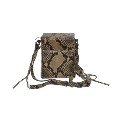 Skuldertaske (Brun, Sort) fra H&M Studio Læder, Ruskind