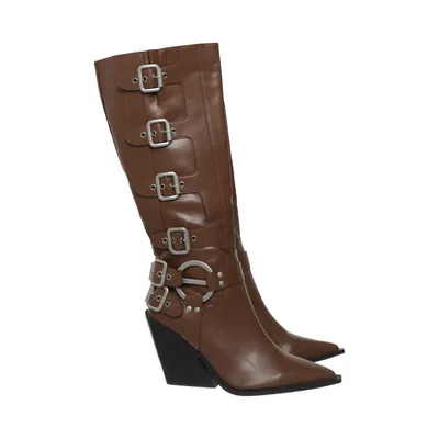 Laarzen met hak (Bruin) van PrettyLittleThing
