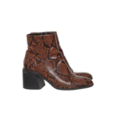 Heeled boots (Brown) from Remix Faux leather