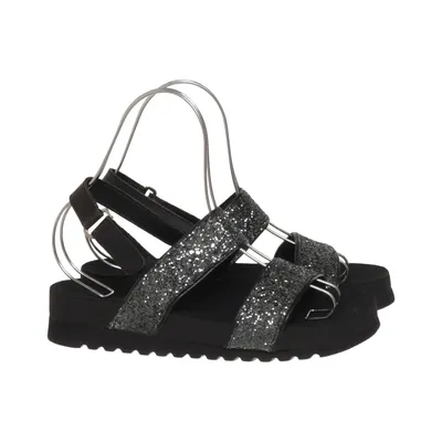 Sandals (Black, Silver) from Footsoul by Jobi Leather