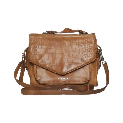 Shoulder-bag (Brown) from Burkely Cotton, Leather, Polyester