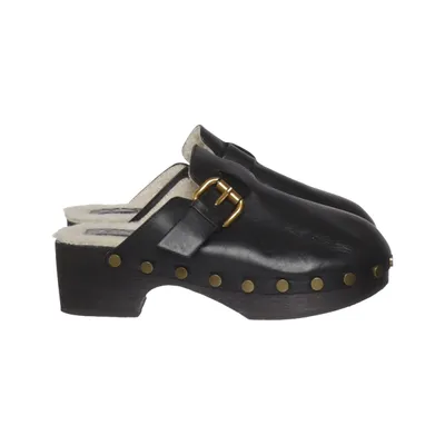 Klompen (Zwart) van Mango Leer