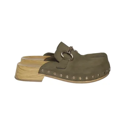 Sabots (Vert) de Catwalk Cuir