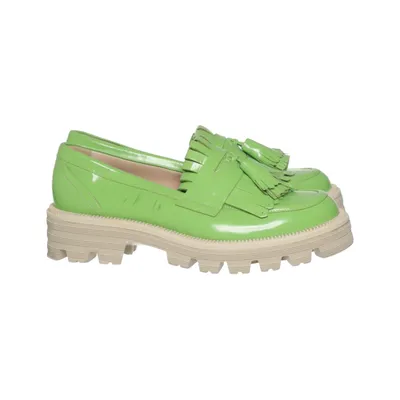Loafers (Groen) van Pertini Leer