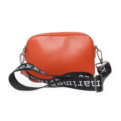 Axelremsväska (Orange, Svart) från Marimekko Bomull, Skinn, Polyester