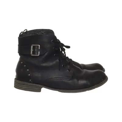 Laced boots (Black) from Rieker Elastane