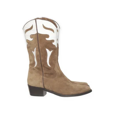 Cowboy boots (Brown, White) from Manfield