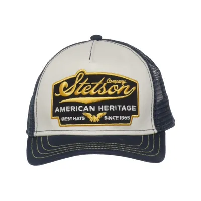 Casquette de camionneur (Bleu, Blanc) de Stetson Coton, Polyester
