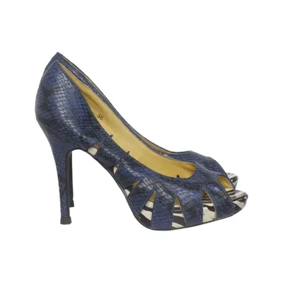Escarpins (Bleu, Noir, Blanc) de Bianco Cuir