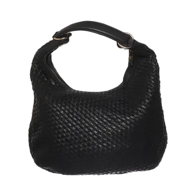 Handbag (Black) from La Redoute Cotton, Leather