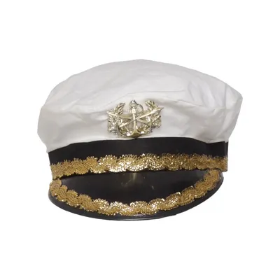Chapeau de capitaine (Blanc, Noir)