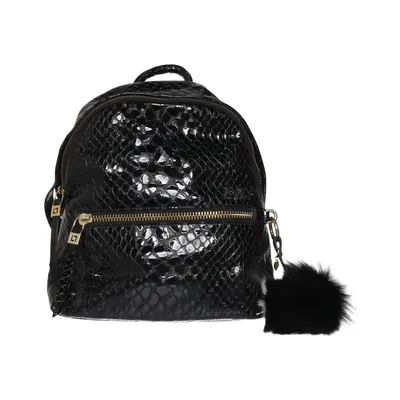 Backpack (Black) from Luz da Lua Leather, Polyester