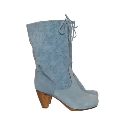 Bottes à talons (Bleu) de Sanita Cuir