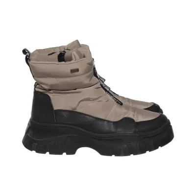 Enkellaarzen (Beige, Zwart) van Duffy Leer