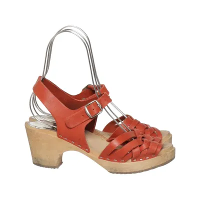 Klompen (Rood) van Swedish Clogs Leer