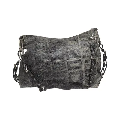 Umhängetasche (Schwarz, Grau) von Iemme Leder