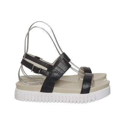 Sandalen (Schwarz, Beige) von Ilse Jacobsen Leder