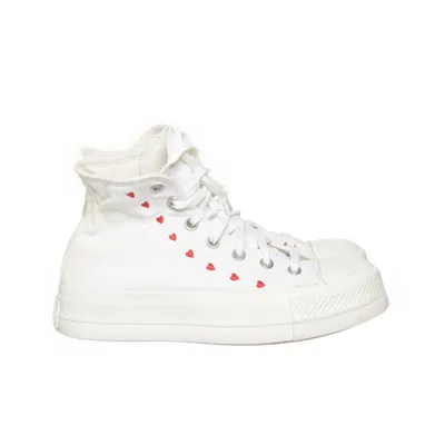 Canvas sko (Hvid, Rød) fra Converse