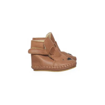 Bottines (Marron, Beige) de Donsje Fausse fourrure, Cuir