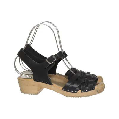 Clogs (Black) from Swedish Hasbeens Leather