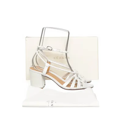 High heel sandals (White) from Sézane Leather