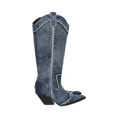 Cowboylaarzen (Blauw) van Zara Katoen, Polyurethaan