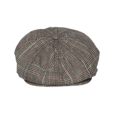 Flat cap (Grå, Flerfarvet) fra Brixton Polyester, Uld