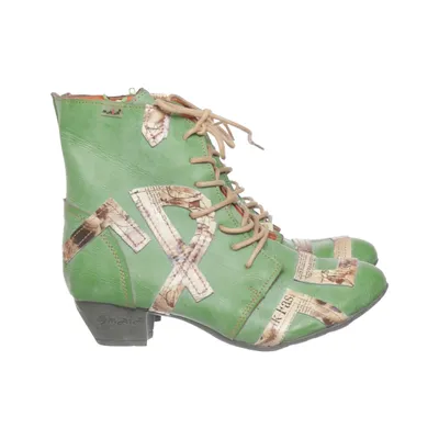 Laced boots (Green, Multicolored) from Maia Leather