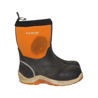 Rubber boots (Black, Orange) from Sulman Footwear