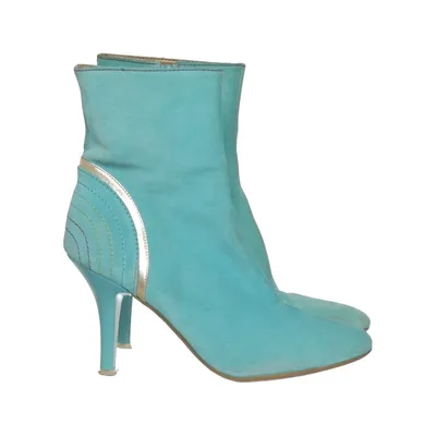 Laarzen met hak (Turquoise) van Fornarina Suède