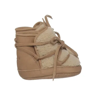Baby slofjes (Bruin, Beige) van Donsje Leer, Wol