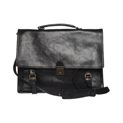 Briefcase (Black) from Lamoda Leather