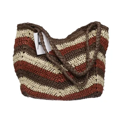 Strandtaske (Brun, Beige, Rød) fra WE Polyester