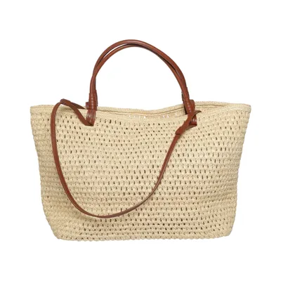 Strandtasche (Beige, Braun) von Sézane Leder