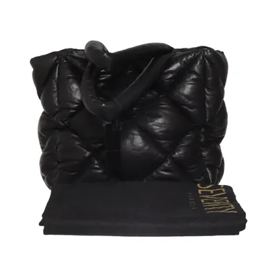 Handtasche (Schwarz) von Seventy Baumwolle, Leder