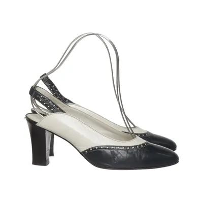 High heels (Black, White) from Bruno Magli Leather