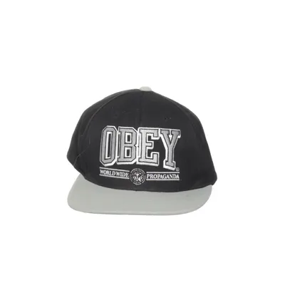Casquette de baseball (Noir, Gris) de Obey Acrylique, Laine
