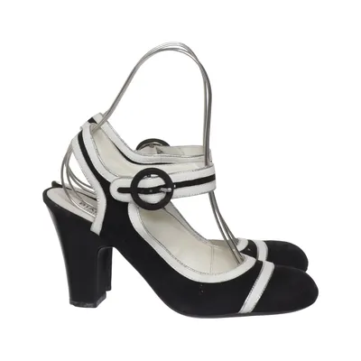 Sandales à talons hauts (Noir, Blanc) de Bianco